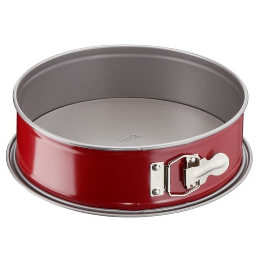 TEFAL Moule à charnière Delibake en acier - Ø 25 cm - Rouge et gris