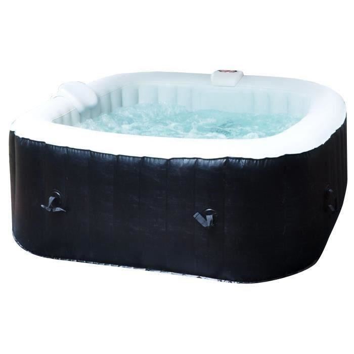 SUN SPA Spa gonflable carré Laminée - 4 personnes - 1, 55 x H 0, 65 m