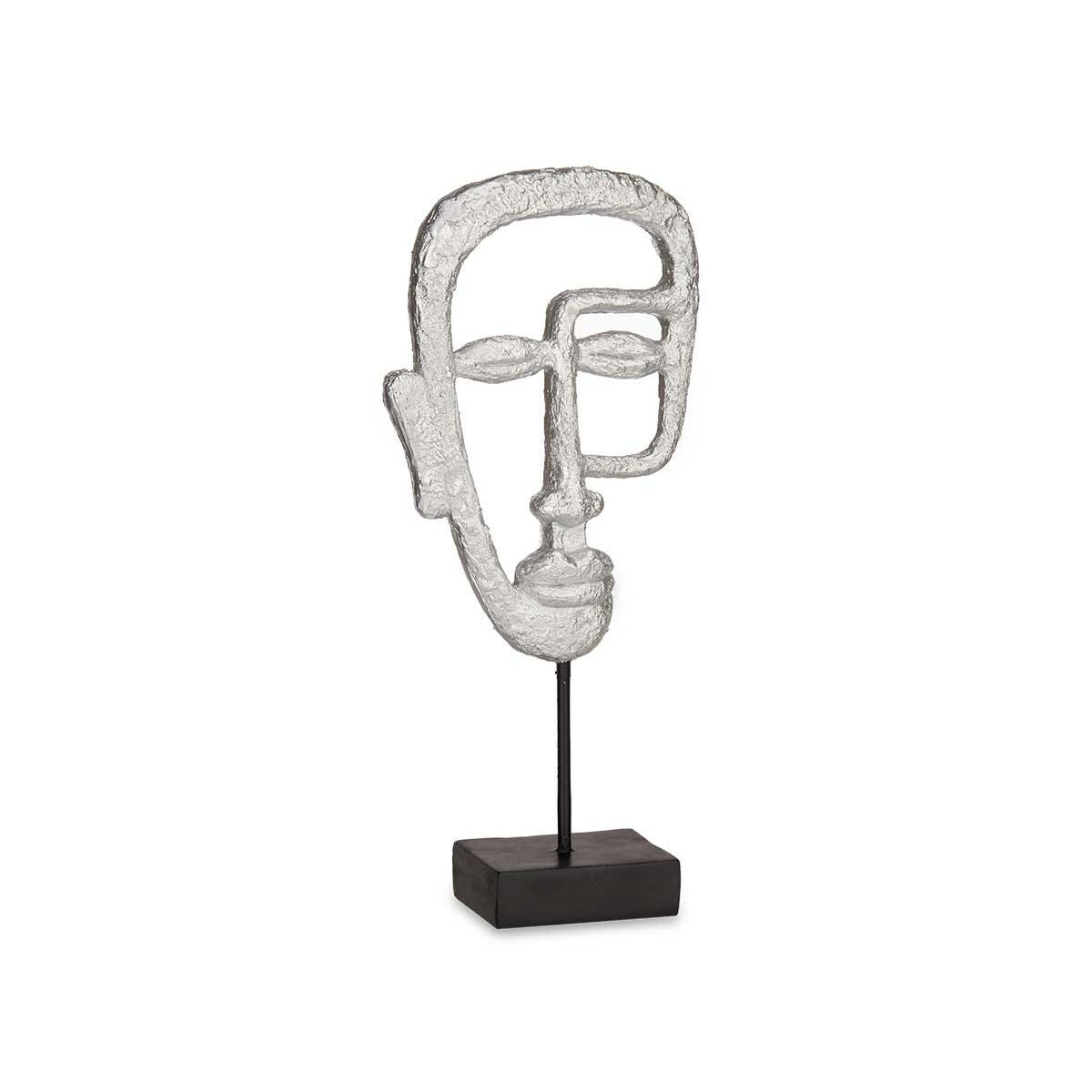 Figurine Décorative Visage Argenté 19,5 x 38 x 10,5 cm (4 Unités)