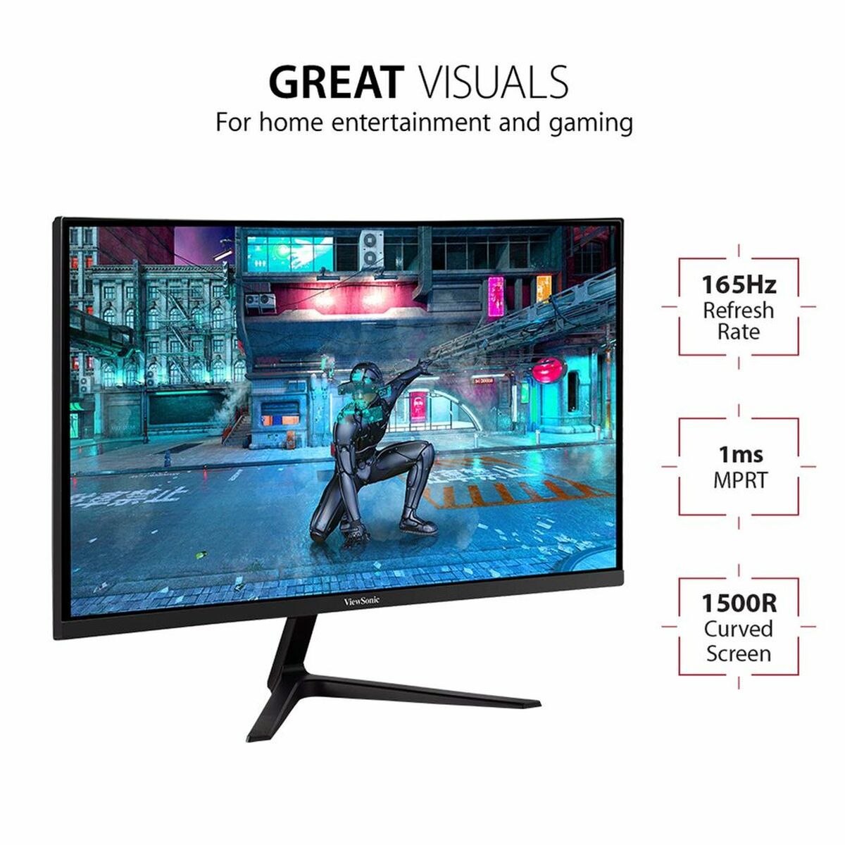 Écran ViewSonic VX2718-2KPC-MHD Courbe 27" LED 165 Hz VA Flicker free