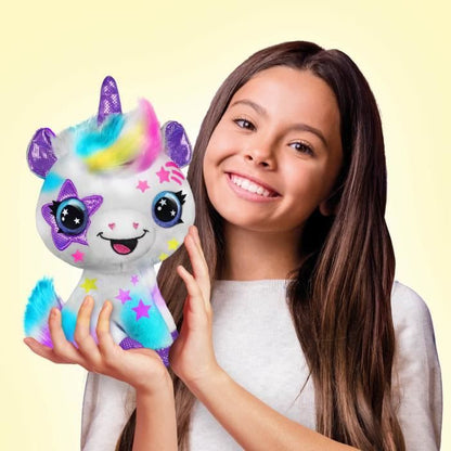 Peluche Air brush Licorne a personnaliser - Peluche spray art avec feutres et pochoirs - OFG228 - Canal Toys