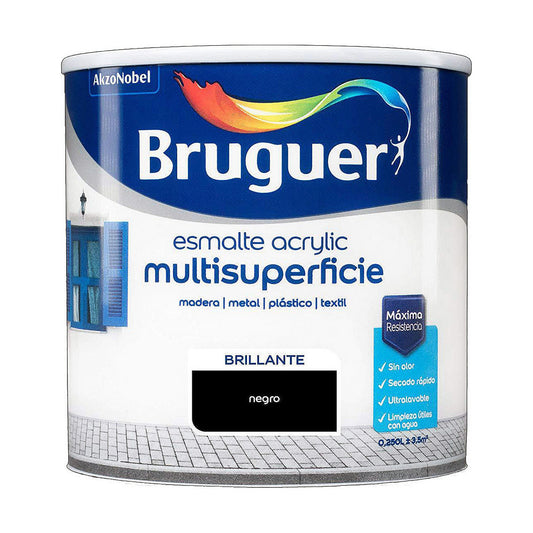 Peinture acrylique Bruguer Noir (250 ml)