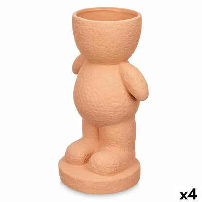 Figurine Décorative Vert Dolomite 19 x 31 x 15 cm (4 Unités) Vase