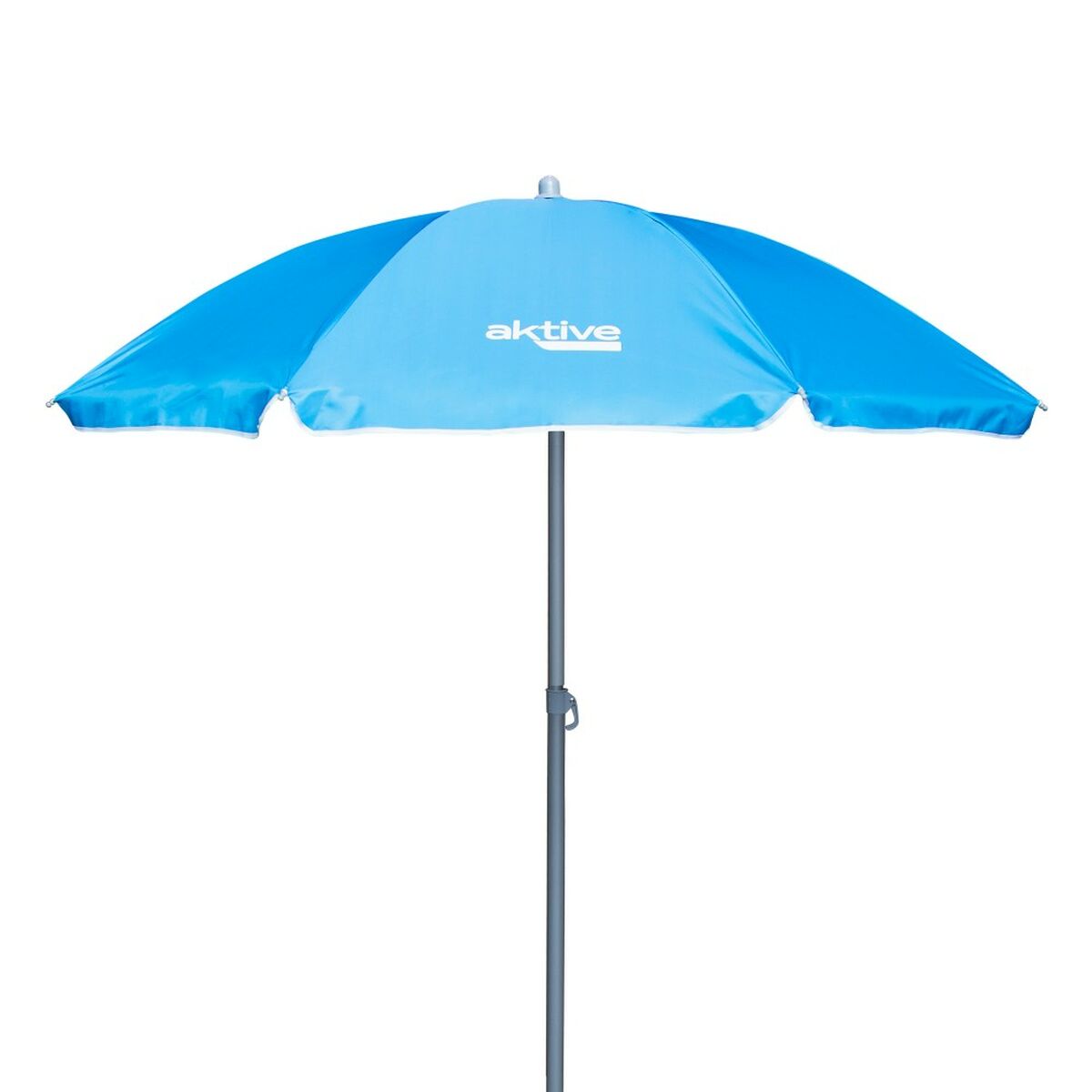 Parasol Aktive UV50 Ø 180 cm Bleu Polyester Aluminium 180 x 187,5 x 180 cm (12 Unités)