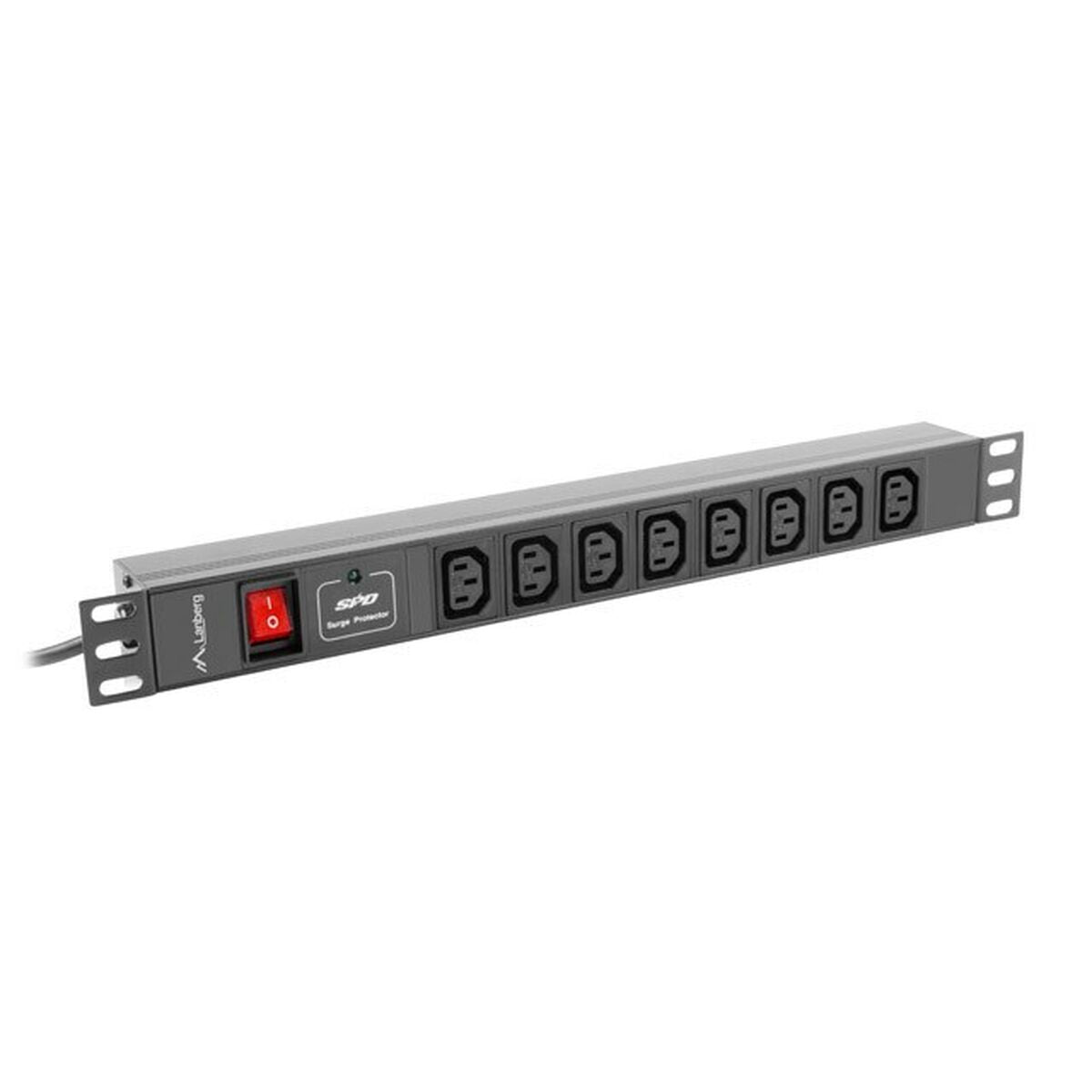 Rallonge 19'' 8 Tomas Schuko avec Interrupteur On/Off Lanberg PDU-08I-0200-C20-BK (2 m)