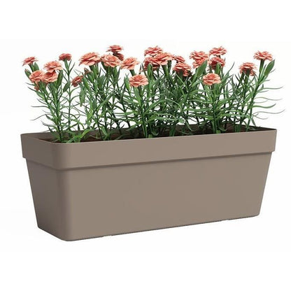 Jardinière - Plastique - Taupe - Rectangulaire - L49,9 x P20 x H18,1cm - ARTEVASI