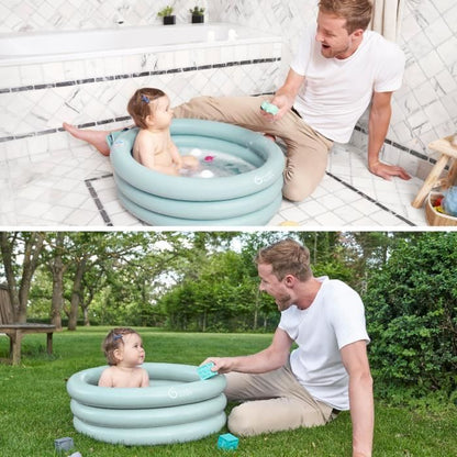 Babymoov Baignoire Gonflable de voyage, Évolutive en Piscine pour enfant, Réducteur Amovible, De 0 a 12 mois, Aqua Dots