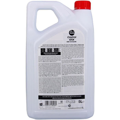 Huile moteur - CASTROL - GTX 10W-40 A3/B4 - 5L