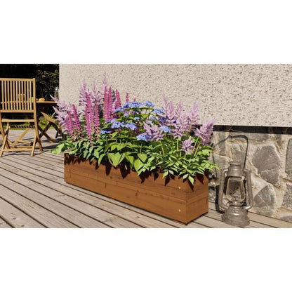 Jardinières a fleurs EKJU - 95x18xh20 cm - Traitées en autoclave brun