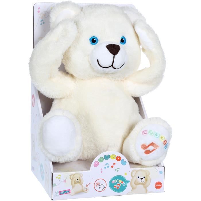 Gipsy Toys - Ourson Coucou Tout Doux - Peluche a Fonction - 25 Cm