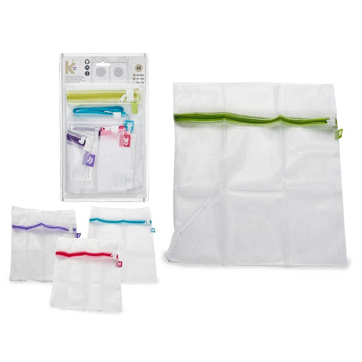 Ensemble de Sacs Machine à laver Multicouleur Plastique (12 Unités)