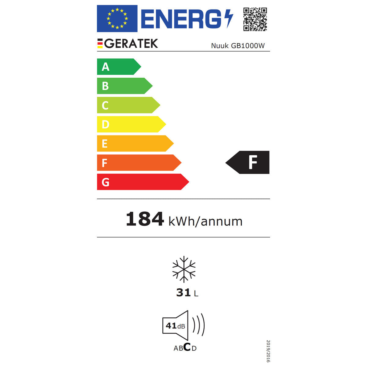 Congélateur Geratek Nuuk Blanc 1000 W