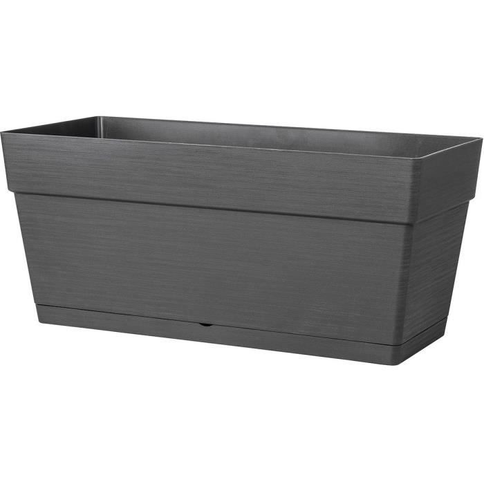 Jardinière - DEROMA - Muret Save R - 75L - 79cm - Gris foncé