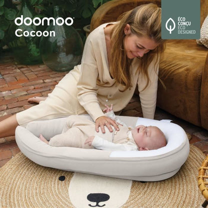 BABYMOOV Réducteur de lit Doomoo Cocoon Tetra, nid douillet et sécurisé, beige