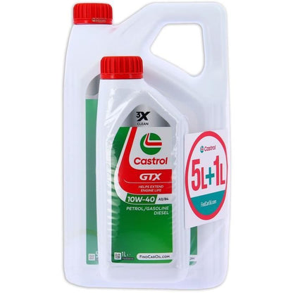 Huile Moteur - CASTROL GTX - 10W-40 A3/B4 - 5L+1L - 057026