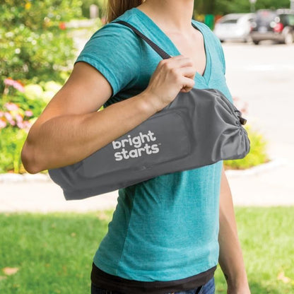 BRIGHT STARTS Rehausseur compact pliable - Pop 'N Sit, Tablette amovible, Ultra compact, Sac de transport inclus