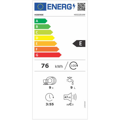 Lave-vaisselle Hisense HS522E10W 45 cm