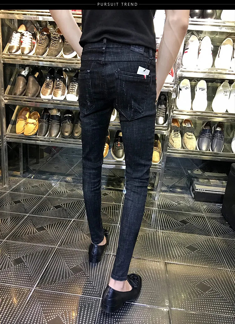 Jean Crayon Slim FJGuy pour Homme - Mode Étudiante Coréenne