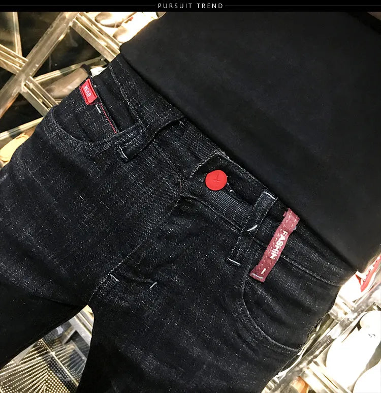 Jean Crayon Slim FJGuy pour Homme - Mode Étudiante Coréenne