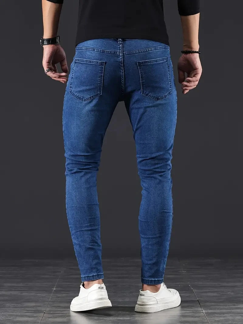 Jean Slim Vintage Délavé Homme - Grande Taille